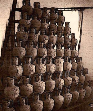 Anfore antiche custodite nel museo di Lipari